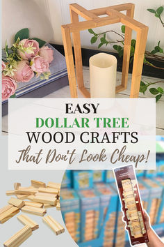 easy dollar tree wood crafts that don't look cheap