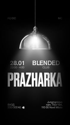 a black and white poster with the words prazharka on it's side