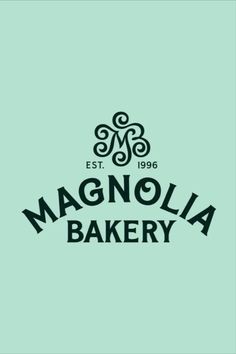 the logo for magnolia bakery, which is located in an old - fashioned style