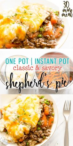 one pot instant pot casserole and savory shepherd's pie recipe