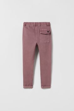 HIGH STRETCH PLEATED PANTS - Burgundy | ZARA United States Zara Cotton Cargo Pants With Side Pockets, Zara Cotton Tapered Leg Pants, Zara Tapered Leg Cotton Pants, Casual Zara Cargo Pants With Side Pockets, Pink Cotton Bottoms With Patch Pockets, Zara Casual Sweatpants With Elastic Waistband, Zara Cotton Bottoms With Side Pockets, Zara Casual Cargo Pants With Elastic Waistband, Zara Cotton Bottoms With Pockets