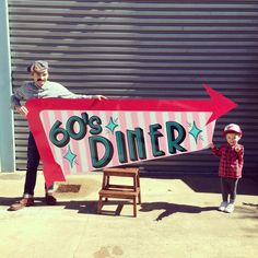 Vintage Inspired Signs, Diner Sign, 50s Diner, Rock & Roll, Sock Hop