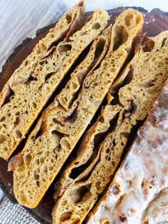 several different types of bread on a plate