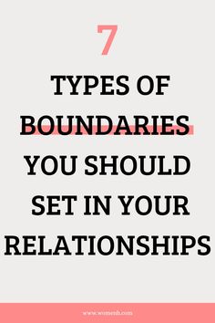 Healthy Boundaries Relationships, Types Of Boundaries, Boundaries Quotes, Communication Tips, Personal Boundaries, Setting Healthy Boundaries