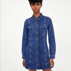 New With Tags, Never Been Worn. Cleaning Out Closet. Dress Has Some Stretch. Casual Denim Blue Mini Dress For Fall, Casual Dark Wash Mini Dress For Fall, Long Sleeve Medium Wash Mini Dress With Pockets, Medium Wash Long Sleeve Mini Dress With Pockets, Long Sleeve Mini Dress With Pockets In Medium Wash, Zara Dark Wash Denim Dress For Fall, Zara Long Sleeve Denim Dress With Pockets, Casual Zara Denim Dress With Pockets, Zara Long Sleeve Cotton Denim Dress