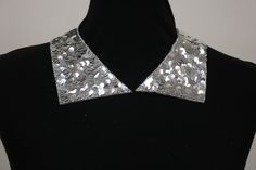 Magnificent silver sequin DIY sew-on bodice collar applique bib necklace Great to be sewn onto your dress to transform your garment! Can add a ribbon to transform it into a collar necklace Please check out my shop for many more collar bibs. Any questions feel free to ask. Necklace Diy Beaded, Sequin Diy, Sequins Diy, Bodice Applique, Bib Collar, Necklace Diy, Beaded Collar, Silver Sequin, Bib Necklace