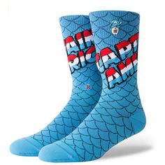 Stance Marvel Captain America Everyday Cushion Crew Socks A true hero never goes out of style. Channel your inner-Steve Rogers with our Captain America Comic sock, a classic design inspired by the original Marvel artwork. Features: Imported No Closure closure Machine Wash Athletic Ribbed Elastic Arch Support Reinforced Heel & Toe Seamless Toe Closure Machine Wash in 40 °C / 104 °F. Avoid Bleaching or Ironing the socks. Socks will last longer if you keep them out of the dryer. MSRP: $20 SHIPPING Captain America Comic, Marvel Artwork, Stance Socks, Boys Socks, Marvel Captain America, Blue Socks, Athletic Socks, Steve Rogers, Kids Socks