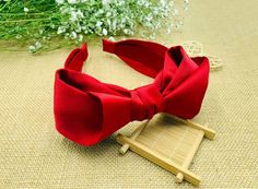 Red Satin Fabric, Extra Wide Headband, Headband Fabric, Pretty Headbands, Big Bow Headband, Bohemian Headband, Purple Headbands, Satin Headband, Knotted Headband