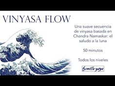 the great wave is depicted in this ad for vinyasa flow, which has been launched