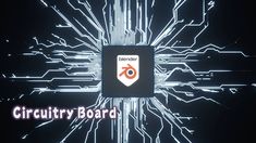 the circuitry board logo is displayed in front of a black background with white lines