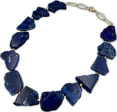 Blue Lapis Lazuli Jewelry With Large Beads, Blue Lapis Lazuli Necklace With Large Beads, Blue Large Beads Necklace, Blue Lapis Lazuli Jewelry, Elegant Blue Beaded Necklaces With Large Beads, Blue Polished Beads Jewelry, Elegant Blue Beaded Necklace With Large Beads, Elegant Blue Lapis Lazuli Beaded Necklaces, Blue Lapis Lazuli Beaded Necklaces