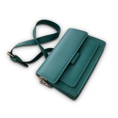 Pursh Collection Purse Teal Georgina Modern Crossbody Flap Bag For Daily Use, Trendy Rectangular Saddle Bag For On-the-go, Trendy Phone Shoulder Bag, Versatile Everyday Crossbody Box Bag, Everyday Crossbody Box Bag With Detachable Strap, Versatile Crossbody Box Bag, Trendy Everyday Satchel Phone Bag, Trendy Satchel Phone Bag For Everyday, Green Satchel Phone Bag For Everyday