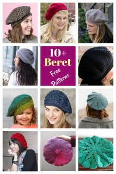 the top ten free crochet patterns for women's hats and beanies