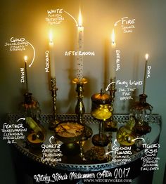 Witches Altar Ideas, Litha Summer Solstice, Pagan Life, Summer Solstice Ritual, Capricorn Sun, Sacred Space Altar, Witch Life, Aquarius Moon, Longest Day Of The Year