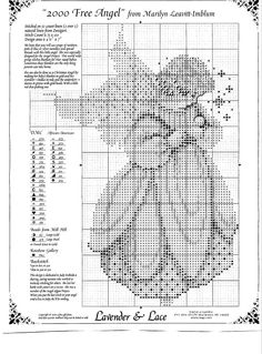 a cross stitch pattern with an image of a woman's dress on the front