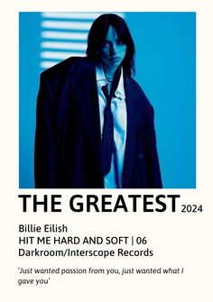 a poster with the words,'the greatest 2012'and an image of a woman in a suit