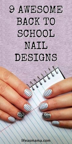 Back To School Nail Designs, School Nail Designs, Teacher Nails, School Nail Art, Mums The Word, Back To School Nails, School Nails, Nail Candy, School Inspiration