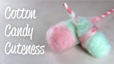 cotton candy catnips are hanging on a string with the words cotton candy catnips