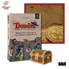 an image of a wooden box with coins in front of it and a card game