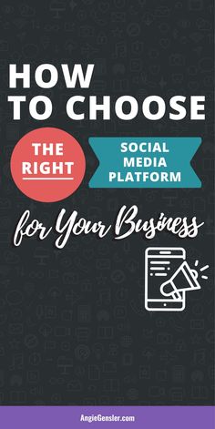 the cover of how to choose the right social media platform for your business, with an arrow