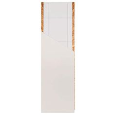 a white door with wood trim on the bottom and side panels inlayed to it