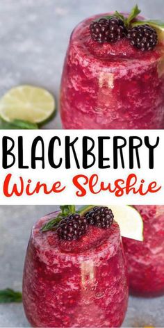 blackberry wine slushie recipe Xxl Wine Recipes, Colored Cocktails, Alcoholic Drink Recipe, Alcoholic Slushies, Alcohol Punch, Homemade Wine Recipes