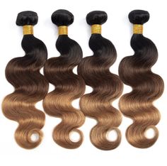 Kim's Body Ombre Brown Single Bundles – DRGEXTENSIONS Wavy Weave Hairstyles, Wavy Weave, Brazilian Human Hair Extensions, Brazilian Human Hair Weave, Ombre Hair Blonde, Ombre Brown, Hair Extentions, Brazilian Hair Weave, Remy Hair Extensions