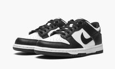 Dunk Low Retro GS CW1590 100 Black White Shoes, Sneakers Box, Kobe Shoes, Basket Vintage, Baskets Nike, Black And White Shoes, Basketball Sneakers, Nike Kids, Styl Retro