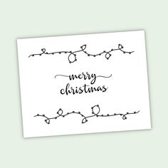 a christmas card with the words merry christmas written in cursive writing on it