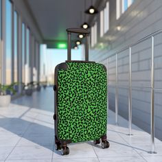 ☝️Sold as one single suitcase 💚Travel in style with these Neon Green Leopard Print suitcases! 🤔Available in Small, Medium, and Large sizes *Large has an extendable zipper feature to accommodate more space* 🧵These cases have 360 degree swivel wheels, a safety lock, and an adjustable handle for carefree movement through airports and cities.  ✨Material: polycarbonate front and ABS back hard-shell  ✨Adjustable telescopic handle ✨Removable inner lining under a black rubber seal ✨Two inner pockets ✨Four double-wheels with 360o swivel  ✨Built-in lock 🫧Care Instructions🫧 - Before cleaning the bag, remove all the items from the bag  - Suggested to pretreat visible stains with stain remover  - Mix warm water with laundry detergent and clean the bag with terry washcloth or soft bristle brush - L Green Leopard Print, Suitcase Travel, Travel Suitcase, Swivel Wheels, Bristle Brush, Suitcase Traveling, Leopard Animal, Soft Bristle Brush, Black Leopard