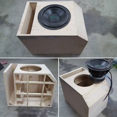 the speaker is built into an unfinished box