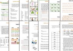 the worksheet is filled with numbers and symbols for students to use in their classroom