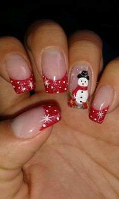 Xmas Nail Art, Fancy Nails Designs, Winter Nails Acrylic, Cute Christmas Nails, Christmas Nails Easy, Christmas Gel Nails, Christmas Nail Art Designs, Short Acrylic Nails Designs, Nail Designs Glitter