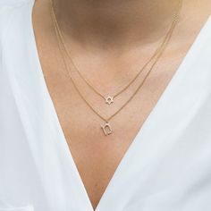 Make it personal with our stunning encrusted aleph-bet necklace. Our contemporary collection of the Hebrew alphabet, handcrafted by our Hotcrown team, is inspired by the blend of ancient and modern Jewish culture. This harmonious collection represents perpetuity, refinement, empowerment, and originality. Any Hebrew letter stuns on your neck effortlessly catching the light. The perfect gift to melt hearts. All features can be customized! Please contact us if you wish to make changes, we love maki Symbolic 14k Gold Jewelry With Initials, Symbolic 14k Gold Initials Jewelry, Symbolic 14k Gold Necklace With 17 Jewels, Symbolic 14k Gold Star Of David Jewelry, Spiritual 14k Gold Initial Pendant Jewelry, 14k Gold Star Of David Jewelry, Symbolic Yellow Gold Star Of David Jewelry, 14k Gold Spiritual Initial Pendant Jewelry, Sterling Silver Star Of David Jewelry In Yellow Gold