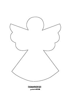 an angel cut out from paper with the outline on it's back and side