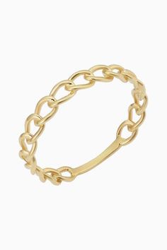 A vintage-inspired chain of curb links makes up this petite ring. Stack our 1956 Dainty Curb Link Ring with your other favorites or wear it solo. Metal: 14 Karat Yellow Gold Dimensions: 3.2mm Width Weight: 1.2 Grams Construction: Solid Wire Origin: Crafted in Vicenza, Italy Gold Chain Ring, Vicenza Italy, Solid Wire, Link Ring, Petite Ring, Feeling Confident, Ring Stack, Linking Rings, Chain Ring