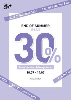 the end of summer sale is 30 % off