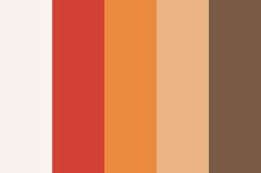 an orange and brown color scheme with the same stripe in different colors, including one red