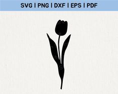 a black and white photo of a flower with the words svg i png dxf