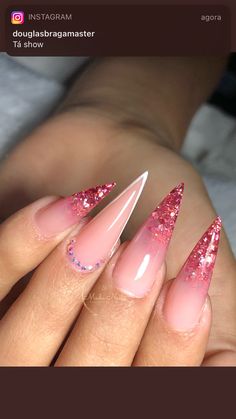 Coffin Nails Ombre, May Nails, Acrylic Nails Coffin Pink, Bright Nails, Fire Nails