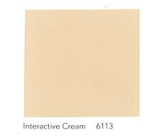 a white square with the words interactive cream 613 on it's bottom corner