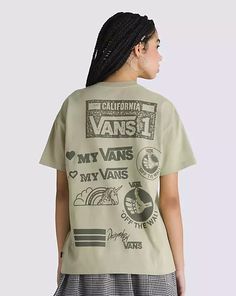 Mixed Messages Oversized T-Shirt Mixed Messages, Vans Shirts, Abstract Graphic Design, Abstract Graphic, Cotton Jersey Fabric, Vans Off The Wall, Shirts Women, T Shirt Oversized, Oversized T Shirt