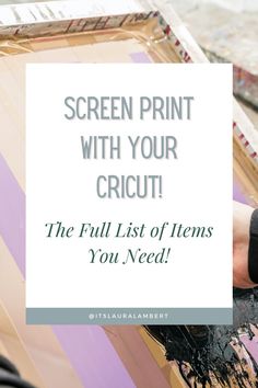 the screen print with your cricut is an excellent way to learn how to use it