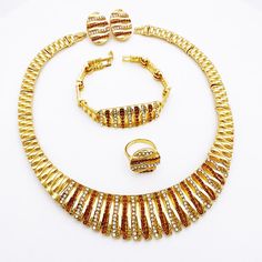 Afraic Jewelry-24k Fashion Jewelry Jewelry Sets Necklace Earrings For Women Model Number:3256804436766156 Product information: Material: alloy Color: Gold Color Product Package Details: 1 Set (Neckace, Bracelet, Earrings,Ring) Fashion Jewelry Jewelry Sets Necklace Earrings For Women PRODUCT DETAILS: Handmade, finely polished, reliable quality, gives you beauty, but also offers you the most comfortable wearing experience. 348-1 PRODUCT DETAILS: Handmade, finely polished, reliable quality, gives y Gold-plated Jewelry Sets For Party, Gold-plated Alloy Necklace, Gold Plated Costume Jewelry Sets, Gold Plated Alloy Jewelry Sets, Gold Metal Jewelry Sets For Party, Gold-plated Alloy Jewelry Sets, Gold-plated Metal Jewelry Sets, Gold Metal Costume Jewelry Sets, Gold Alloy Jewelry Sets For Party