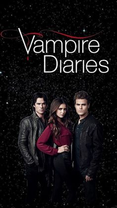 the vampires are standing in front of a black background with stars and sparkles