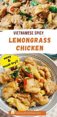 Vietnamese Spicy Lemongrass Chicken Asian Recipes Chicken, Lemongrass Chicken Vietnamese, Gluten Free Asian Recipes, Gochujang Chicken, Quick Rice, Rice Noodle Salad, Asian Chicken Recipes, Cooking Jasmine Rice