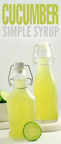 cucumber simple syrup is an easy way to use cucumbers in the kitchen