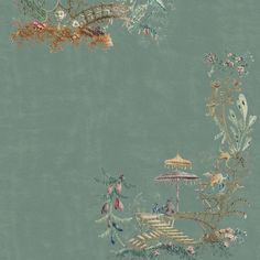 Chinoiserie Blue behang Mind the Gap Selected wallpapers by OOSTENDORP Teal Chinoiserie Wallpaper, Chinoiserie Wallpaper Blue, Chinoserie Wallpaper, Wallpaper Chinoiserie, French Chinoiserie, Classy Wallpaper, Toile Wallpaper, Chinoiserie Blue, Chinoiserie Wallpaper