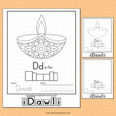 printable worksheet for the letter d is for diwali