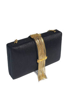 A style staple just like an LBD, our Noir Fringe is black but not basic! Simitri-fied with metallic tassels that are measured and cut by hand to give you an elevated and elegant clasp. This may be one of our clutches that is made for the universal taste but it is bound to become an obsession!